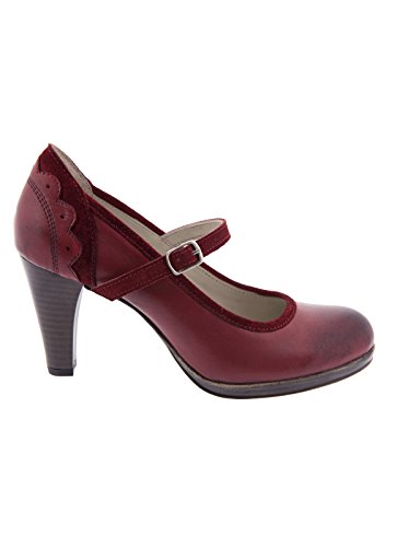 Spieth & Wensky Damen Trachten Riemchen Pumps Jetta 411 rot 38