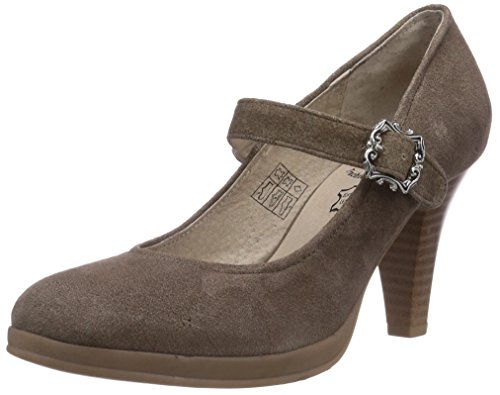 Bergheimer Trachtenschuhe Regina, Damen Pumps, Braun (Brown Antique), 40 EU