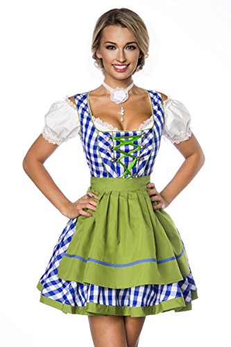 Mini-Dirndl, blau/grün/weiß, Größe S