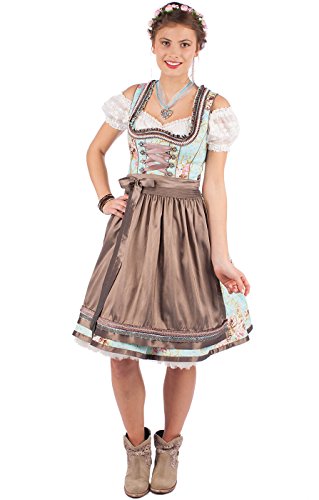 Minidirndl Tiramisa 2tlg. 58cm hellblau kupfer Gr. 36