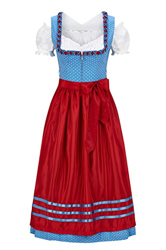 Original Steindl München-Salzburg Dirndl 3/4 lang-3tlg. Damen blau-40