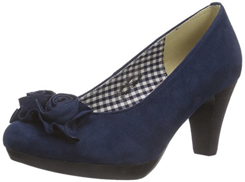 Hirschkogel by Andrea Conti 3000518, Damen Plateau Pumps, Blau (dunkelblau 017), 39 EU