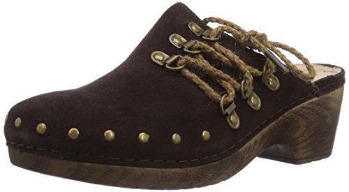 Bergheimer Trachtenschuhe Gerti, Damen Clogs, Braun (Dk.Brown), 39 EU