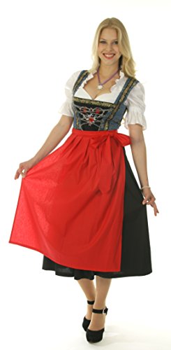 Trachtenpoint Dirndl A176 mit Bluse und Schürze 3 teilig, Größe 38