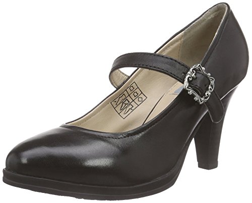 Bergheimer Trachtenschuhe Bärbel, Damen Pumps, Schwarz (black), 41 EU