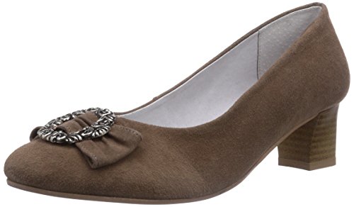 Bergheimer Trachtenschuhe Rosi, Damen Pumps, Braun (Brown), 40 EU