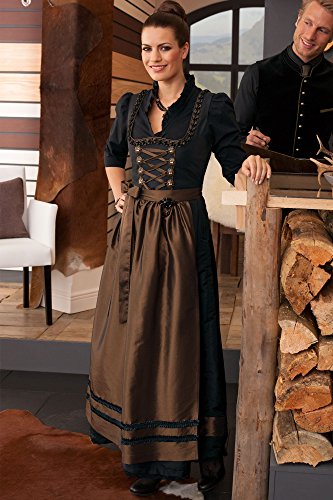 Jobeline Dirndl Trachtenkleid Kleid und Schürze Balkonettdirndl Modell: Helena Gr. 36 Farbe: Schwarz / Braun Länge: ca. 98 cm Dirndl 55% Nylon, 45% Polyester Schürze 55% Nylon, 45% Polyester NEU! Dirndl Trachtenkleid