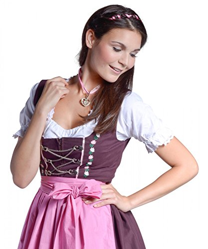 Mini-Dirndl Mia – braun – mit schöner Stickerei – 32-48, Braun, 34