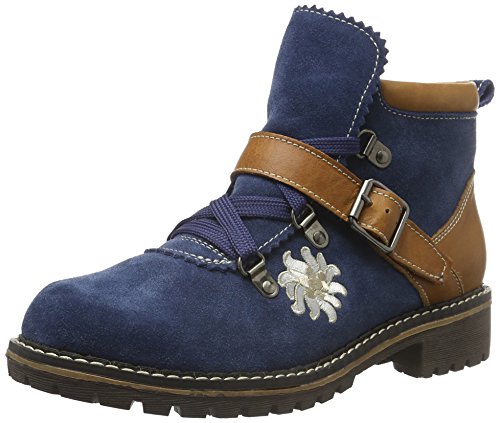 Hirschkogel by Andrea Conti Damen 3002727 Kurzschaft Stiefel, Blau (Jeans/Cognac 359), 39 EU