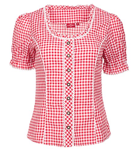 Trachtenbluse Leni (36, Rot)