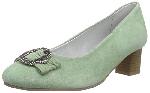 Bergheimer Trachtenschuhe Rosi, Damen Pumps, Grün (Lt. Green), 37 EU