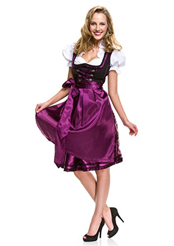 Trachtenfabrik Dirndl BF137b mit Bluse und Schürze 3 teilig