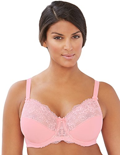 Glamorise Damen Dirndl Spitzen-Bügel-BH, Rosa (Rosa 665), 105G