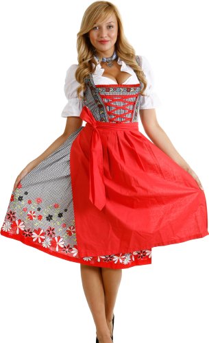 Trachtenpoint Dirndl A327 mit Bluse und Schürze 3 teilig