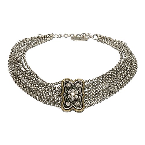 Trachtenschmuck * Trachtenkette Tradition * Damen Dirndlkette * Trachten-Collier * nostalgische Kropfkette * Oktoberfest Dirndl-Schmuck (antik-gold-farben)